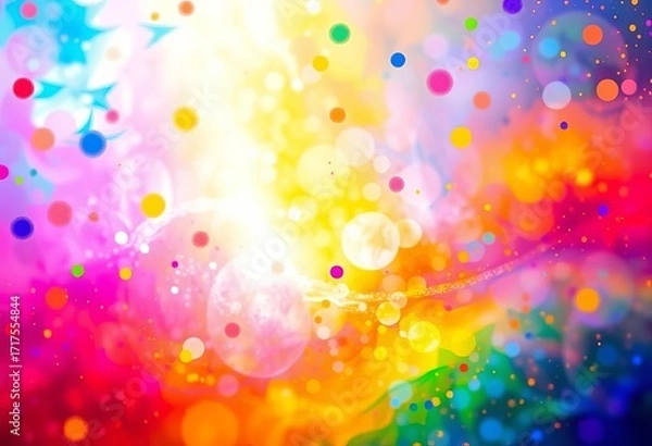 Fototapeta Vibrant rainbow hues paint a whimsical, abstract scene,  whimsical,  hues