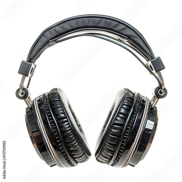 Fototapeta Headset microphone, white isolated background