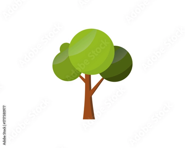 Fototapeta Flat vector tree.eps