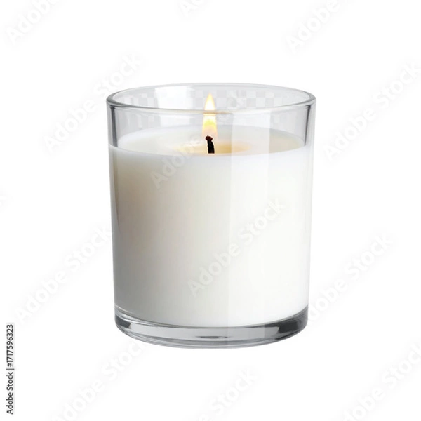 Fototapeta Candle on transparent background. Generative AI.