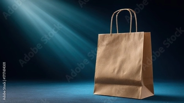 Fototapeta Elegant Brown Paper Bag with Ample Space for Various Items