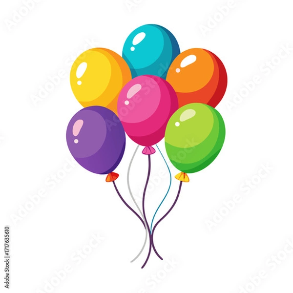 Obraz Balloon Bunch Vector Illustration