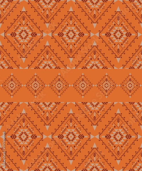 Fototapeta Fabric pattern textile design seamless repeating texture decorative fashion background cloth surface abstract floral vintage boho geometric tropical pastel modern luxury traditional linen silk cotton 