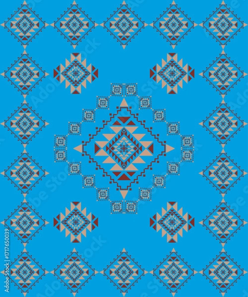 Fototapeta Fabric pattern textile design seamless repeating texture decorative fashion background cloth surface abstract floral vintage boho geometric tropical pastel modern luxury traditional linen silk cotton 
