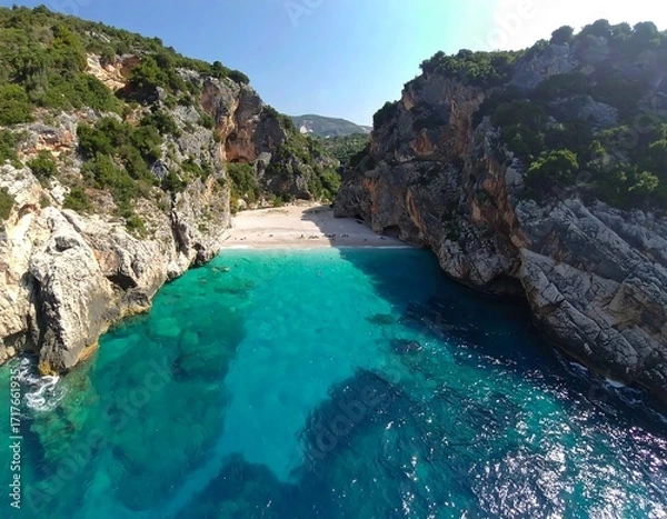 Obraz Stunning coastal view of a secluded beach