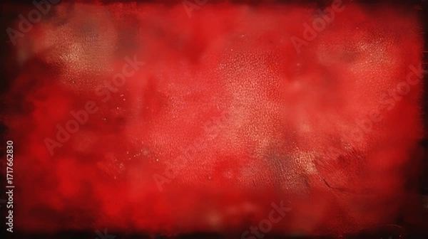 Fototapeta Red grunge background with rough distressed texture, abstract surface design for creative layout, vintage retro style backdrop with bold color, artistic graphic concept for poster, banner, template