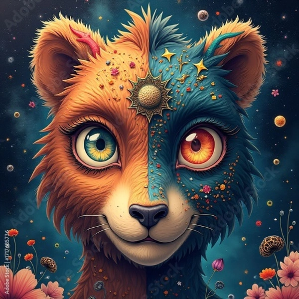 Fototapeta Various fairy-tale-like, fictional, artistic visuals, fantastic and aesthetically pleasing visuals