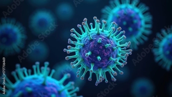 Fototapeta Fluorescent Image of Cell Engaging in Phagocytosis Process
