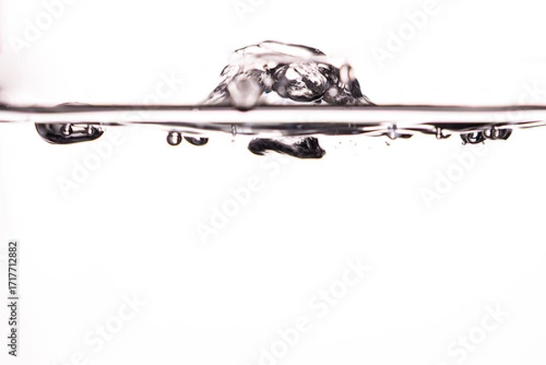 Fototapeta 197.Air Bubbles Under Surface in Transparent Container