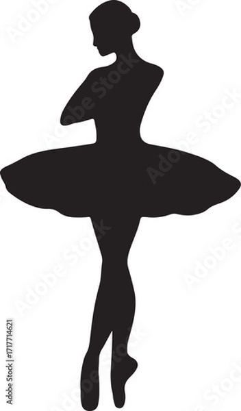 Obraz Pirouette Ballet Dancer Silhouette