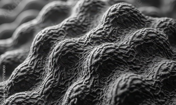 Fototapeta Close-Up of Micro Texture on Nanostructure Surface in Monochrome