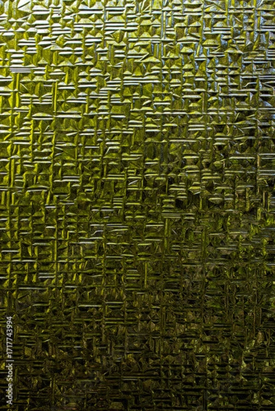 Fototapeta closeup of green glass with pattern