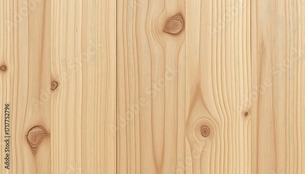 Fototapeta Softly Textured Wooden Planks Displaying Knots and Natural Grain Patterns, Perfect for Backgrounds, Textures, and Woodworking Projects