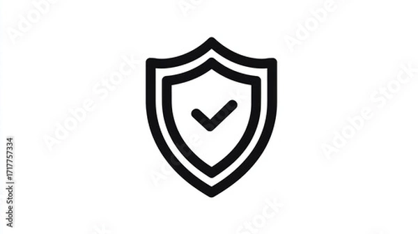 Fototapeta Secure, verified shield icon