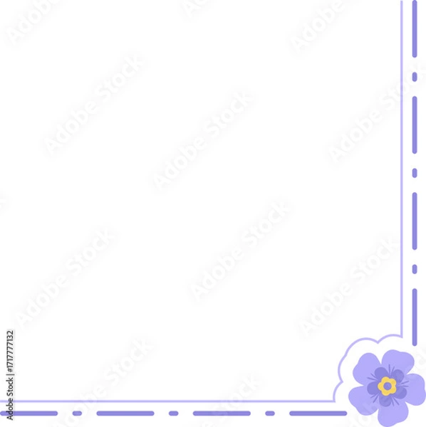 Fototapeta Floral Corner Border Frame