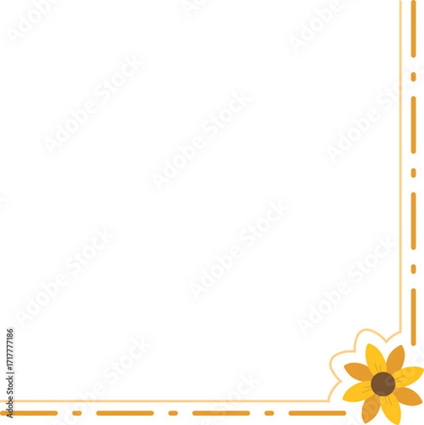 Fototapeta Floral Corner Border Frame