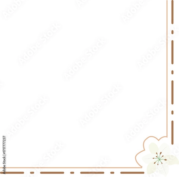 Fototapeta Floral Corner Border Frame