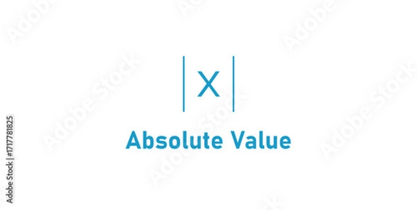Fototapeta Absolute Value of Real Number x in Mathematics.