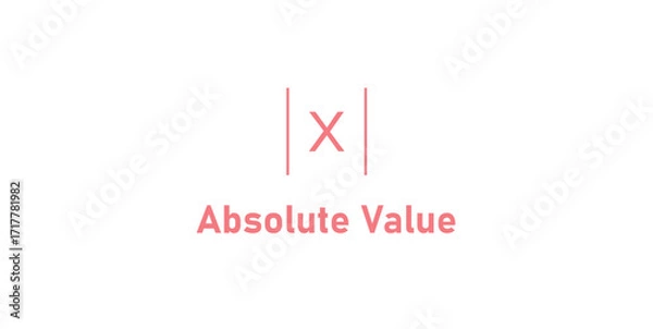 Fototapeta Absolute Value of Real Number x in Mathematics.