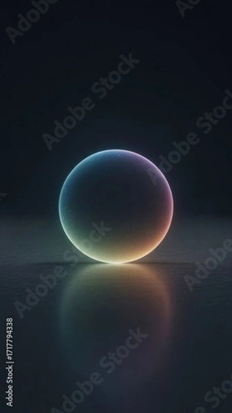 Fototapeta Experience radiant energy with luminous sphere, captivating light and shadow play for futuristic designs and modern concepts, adding a touch of ethereal beauty