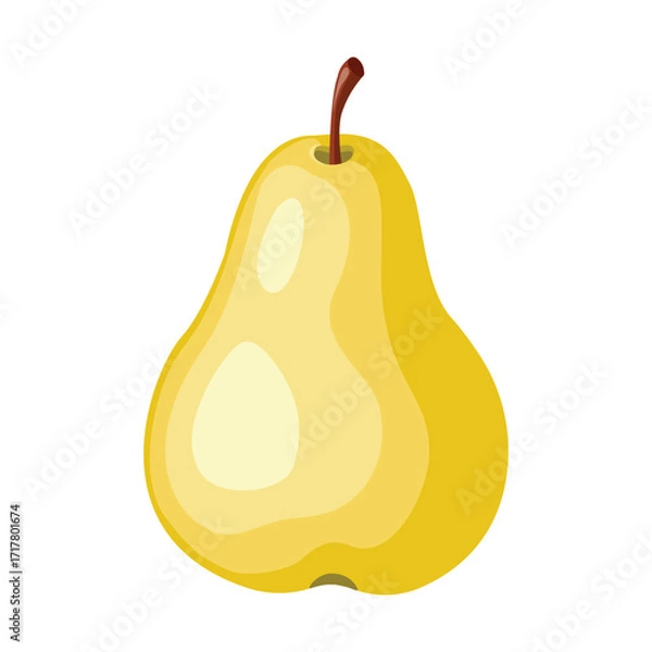 Fototapeta Illustration pear fruit  over white background. colorful design. vector illustration