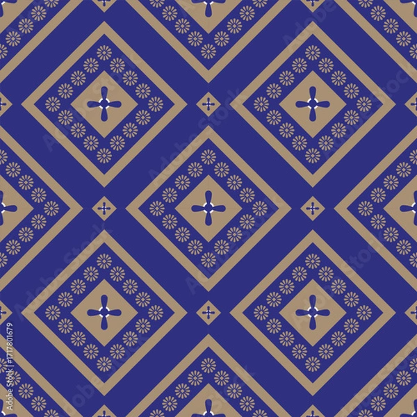 Fototapeta Geometric ethnic pattern. Geometric ethnic pattern, Navajo, Native American tribal fabric design for clothing, textile, wrapping, background, wallpaper, carpet, embroidery, print, vector, illustration