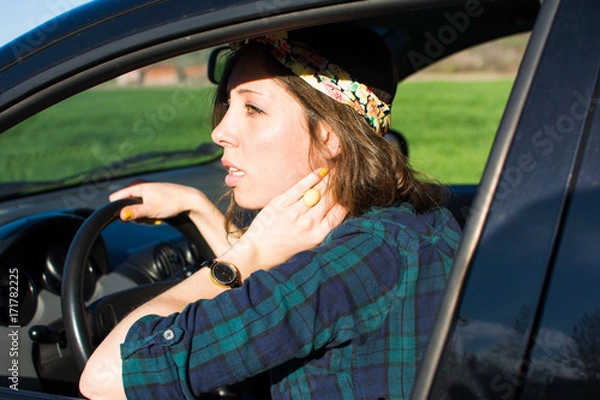 Fototapeta Female driver