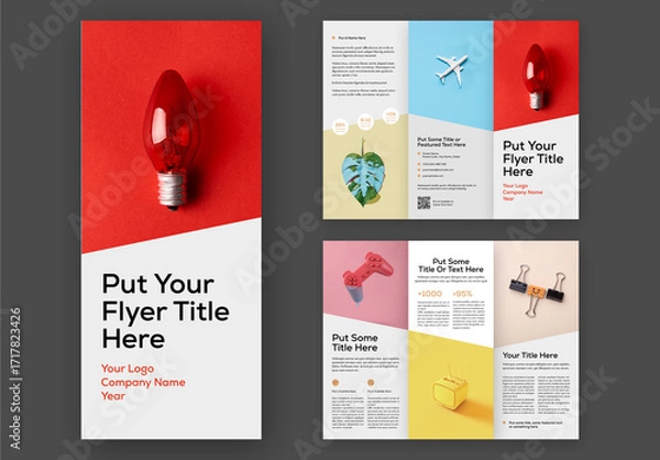 Obraz Print Trifold Flyer Layout