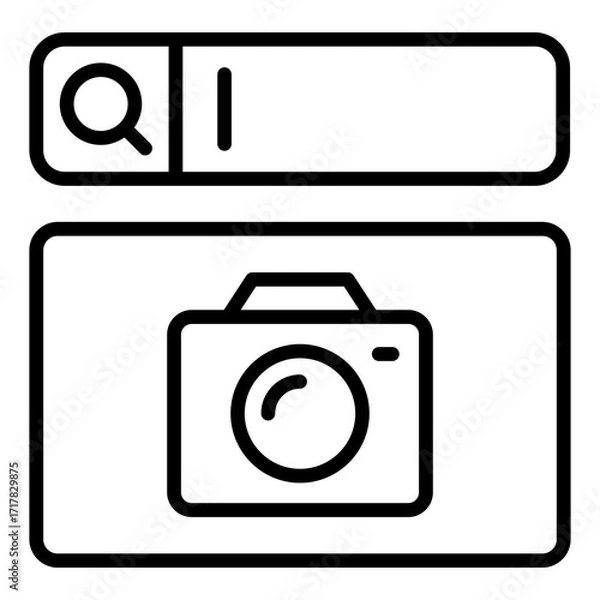 Fototapeta Search icon line