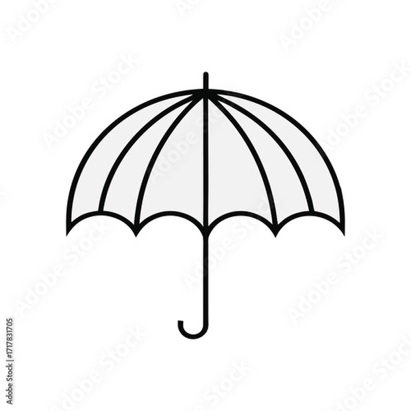 Fototapeta Vector art of open umbrella