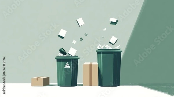 Obraz Waste disposal illustration