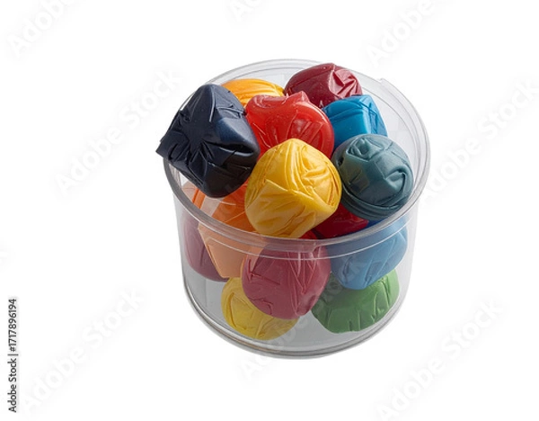 Fototapeta  “Assorted Wrapped Candies in isolated on a transparent background”.