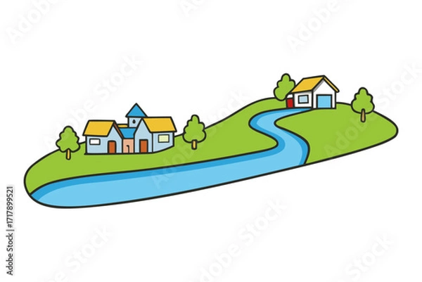Obraz vector illustration of a house