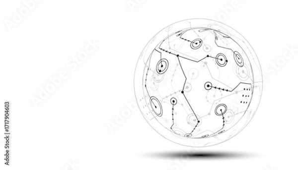 Obraz Technology graphic design background. Vector illustration. Vector Abstract technology circuit lines. Technology vector background.Eps10 vector illustration.	