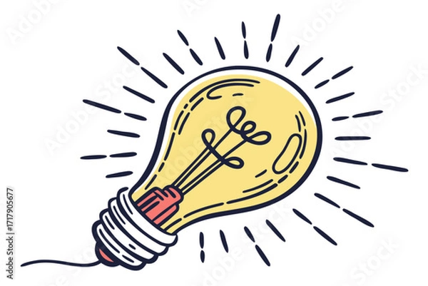 Obraz Light bulb idea concept