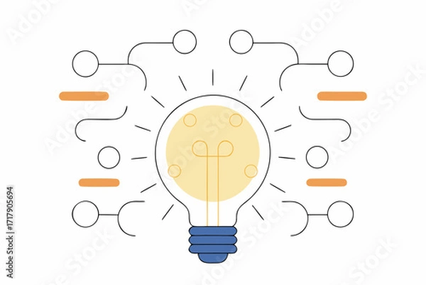 Fototapeta Creative light bulb