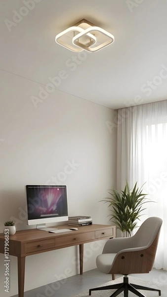 Obraz A Minimalist and Functional Home Office