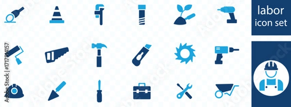 Fototapeta hard work, worker, labor, heavy, effort, difficult, task, carry, industrial, Editable stroke. Vector illustration