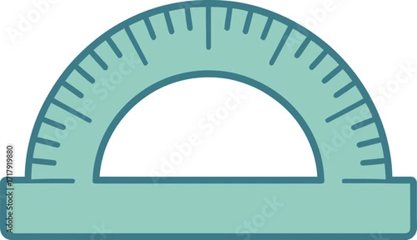 Fototapeta Protractor Illustration for Geometry and Measurement Tools on a Transparent Background Design