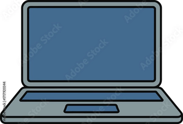 Fototapeta Laptop Computer Icon for Digital Computing and Portable Technology Access Symbol