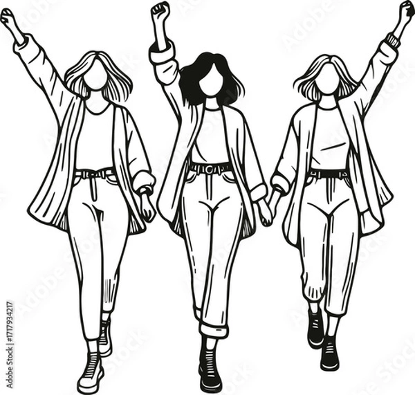 Obraz people in a row