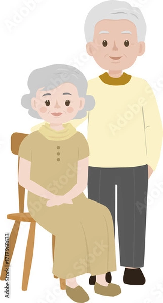 Obraz Senior Couple Posting Together