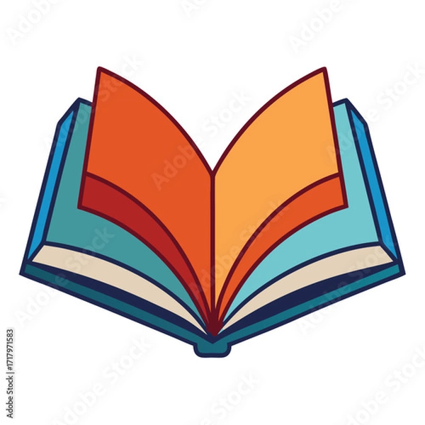 Fototapeta book vector image on white background 