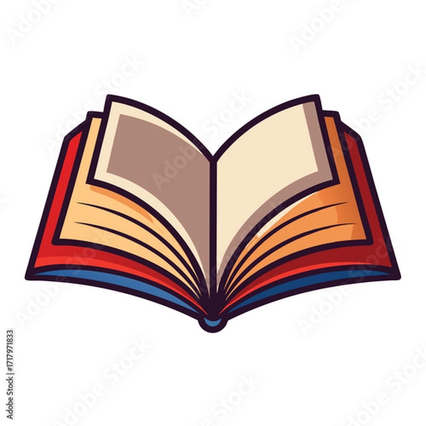 Fototapeta book vector image on white background 