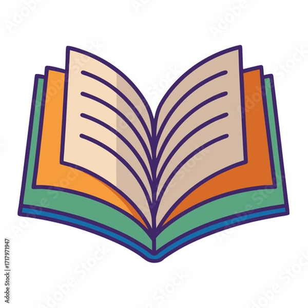 Fototapeta book vector image on white background 