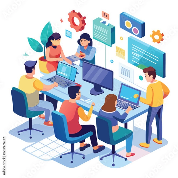 Obraz Teamwork in office