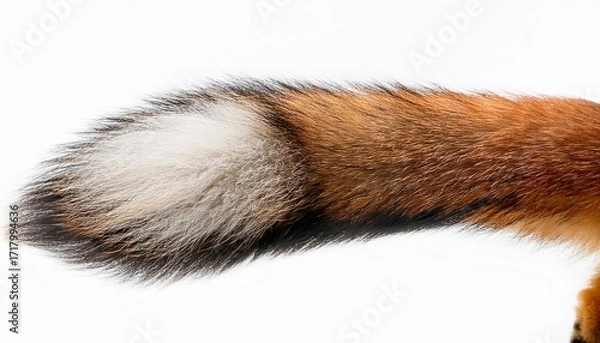 Fototapeta fox tail isolated on white background