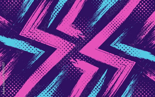 Obraz Abstract vibrant grunge sport pattern background