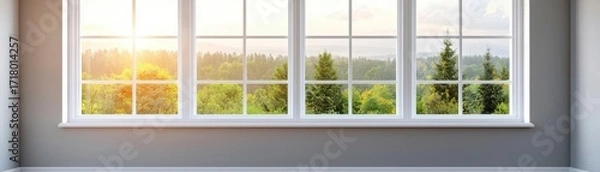 Obraz Passive Solar Insulation Combining thermal insulation with strategic window placement to capture natural heat and reduce energy use