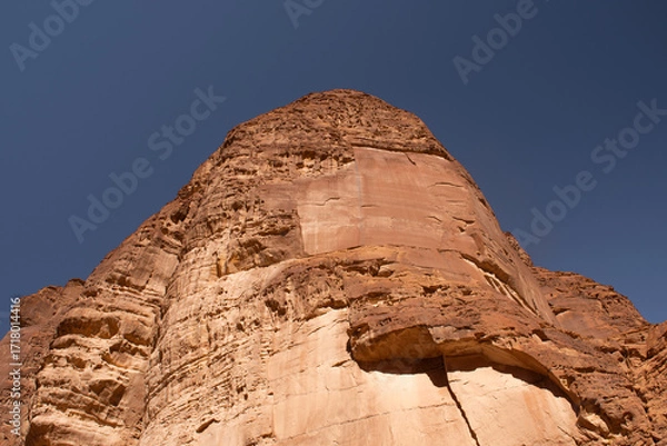 Fototapeta A huge round rock formation in the desert near Al Ula in Saudi Arabia